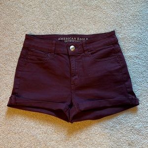 AE Jean Shorts. Hi-Rose Shortie- Super Stretchy. Only worn once- like brand new